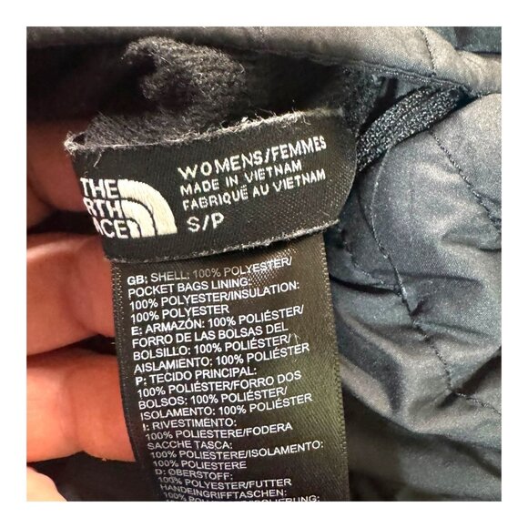 The North Face Womens Fleece Reversible Jacket S Black Polyester Mossbud Swirl - Picture 6 of 7